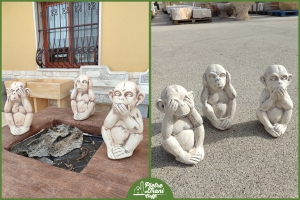 Statue Tre scimmiette sagge